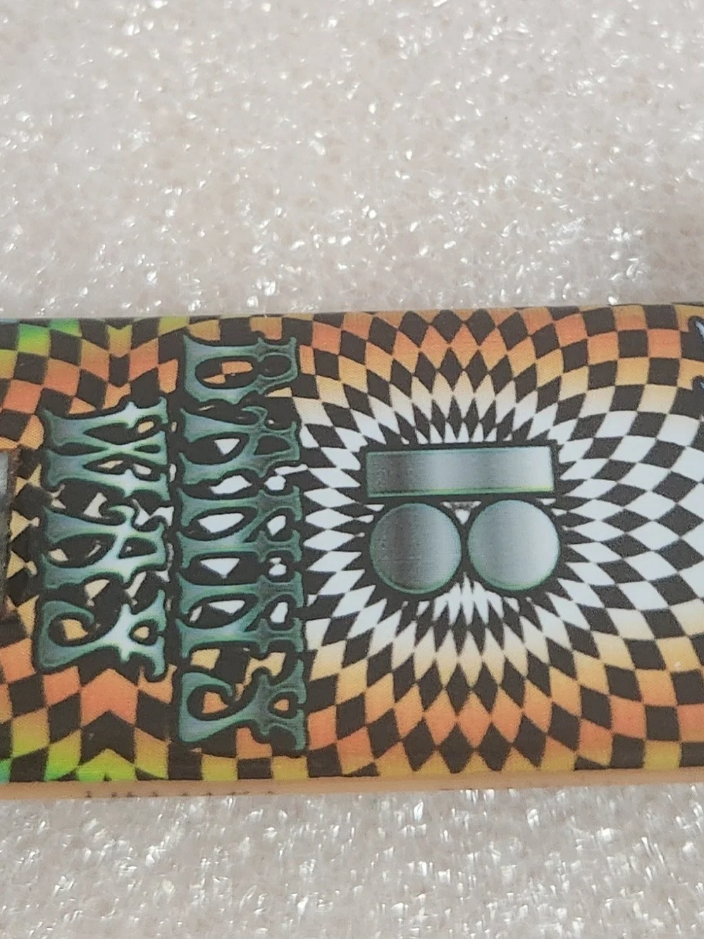 Psychedelic Graphic Fingerboard Skateboard - Multicolor